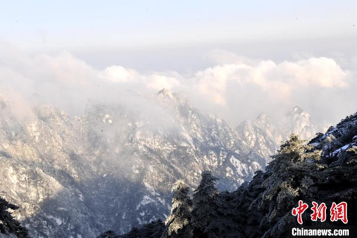 雪后黃山，白雪白云相互映襯 王輝 攝