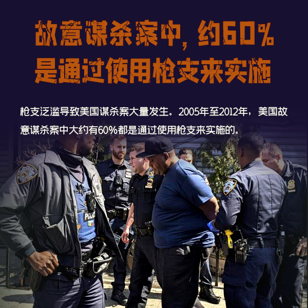 3-故意謀殺案中，約60%是通過使用槍支來實(shí)施