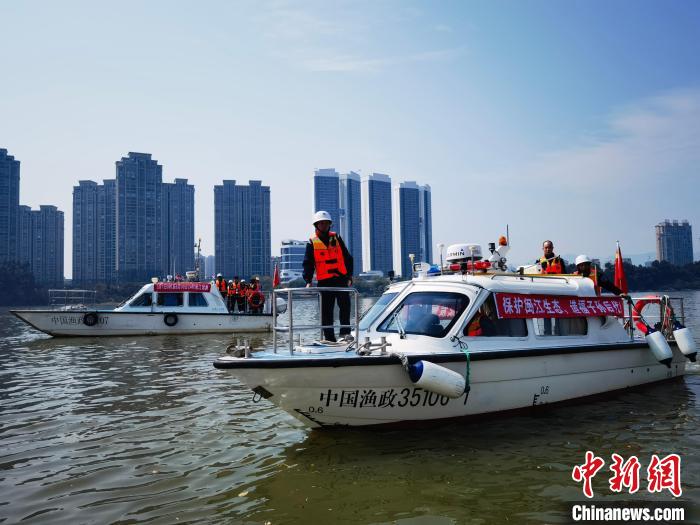 福建省海洋與漁業(yè)執(zhí)法部門在閩江流域加強(qiáng)執(zhí)法巡查。　福建省海洋與漁業(yè)執(zhí)法總隊(duì) 供圖