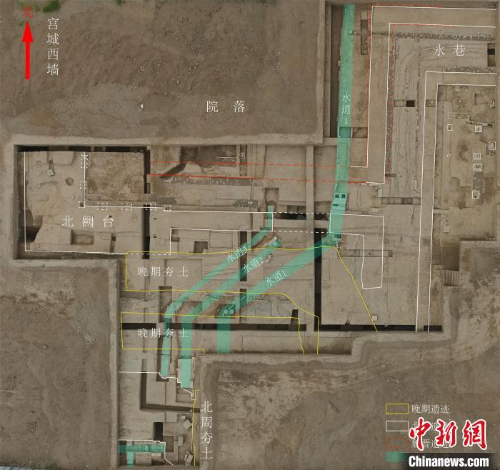 漢魏洛陽城宮城千秋門遺址發(fā)掘平面圖。(資料圖) 中國社會科學(xué)院考古研究所供圖