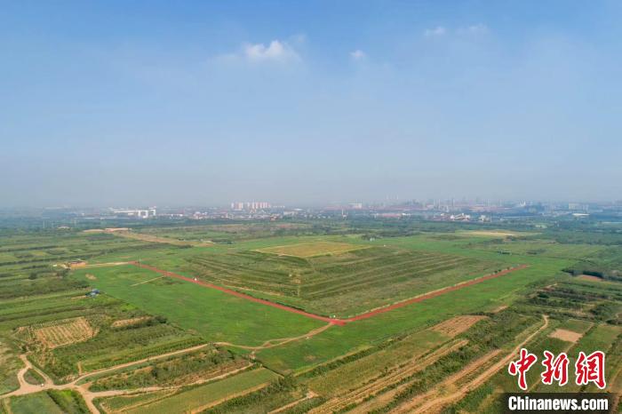 趙王城遺址1號夯土基址(龍臺)鳥瞰圖。邯鄲市趙王城文物管理處供圖