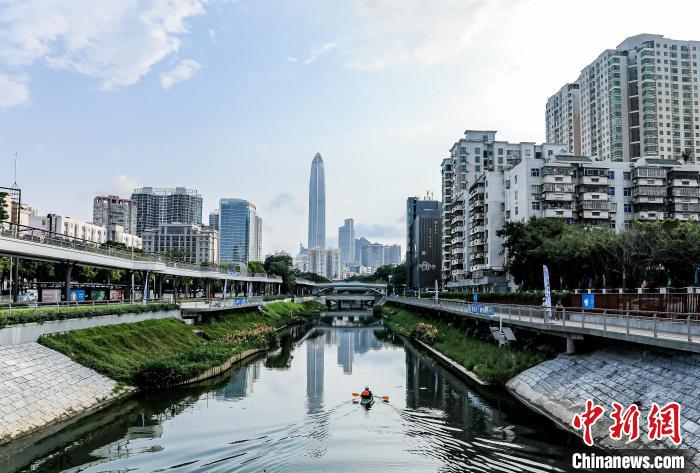 比賽在水清岸綠、河暢景美的新洲河舉行 深圳福田區(qū)委宣傳部 供圖