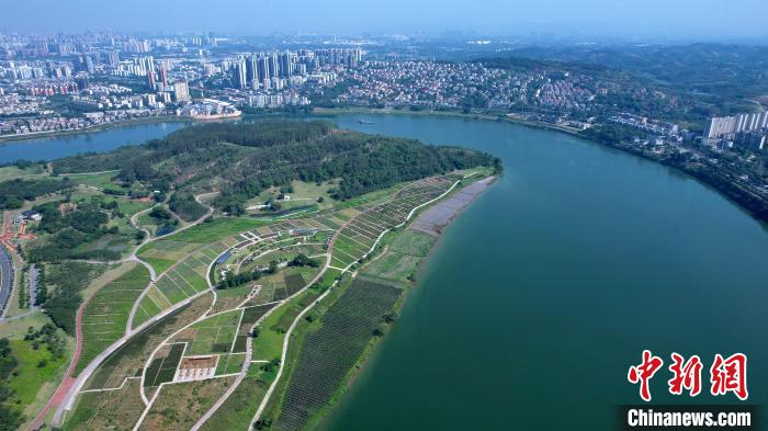 俯瞰邕江濕地公園，風(fēng)景宜人?！∮峋?　攝