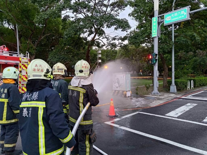 新竹縣府外道路瓦斯外泄